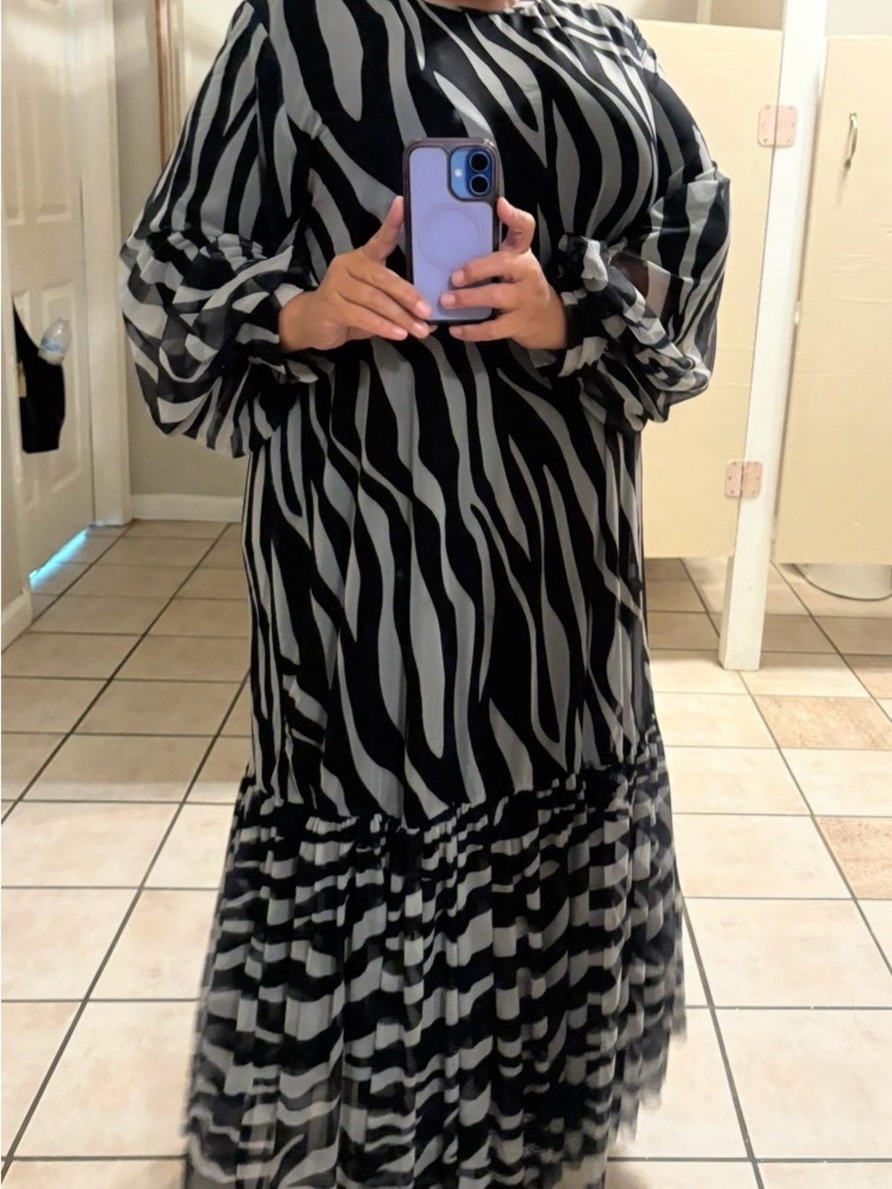 Zebra 2x Overlay Dress